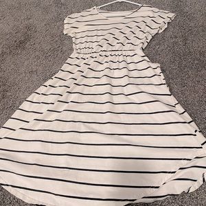 White striped dress